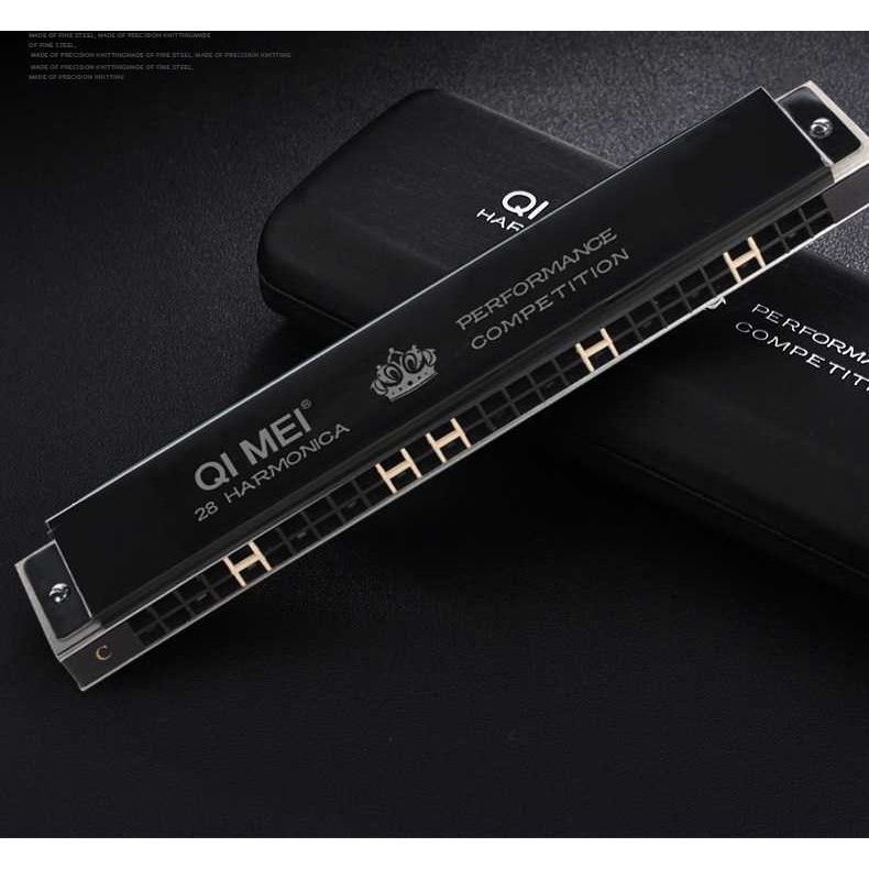 新款直销奇美进口音簧24/28孔复音/重音C调黑霸王比赛口琴奇美口,乐器/吉他/钢琴/配件,口琴,淘宝优惠券,粉丝福利购,淘宝优惠卷