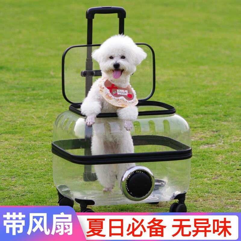 宠物拉杆箱猫咪外出行李箱猫包可携式揹包狗太空舱大容量两祇猫推