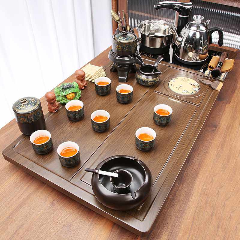新款直销茶盘茶台烧水壶一体茶具套装家用客厅全自动上水功夫泡茶