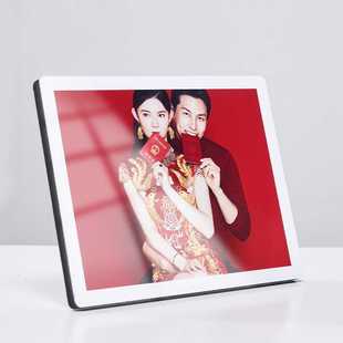 新款直销大韩烤瓷水晶摆台洗照片做成相框摆件婚纱照制作相片放大