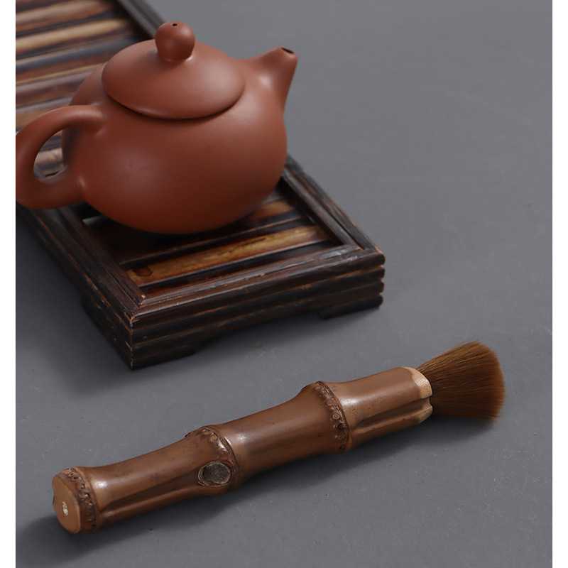 新款直销碳化竹鞭养壶笔手工天然竹制茶壶刷盘扫茶道配件直销一件