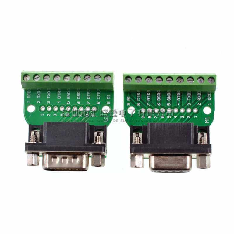 新款直销DB9-M1-G1 公头铆牙 DR9转接板 232免焊接串口转接线端子