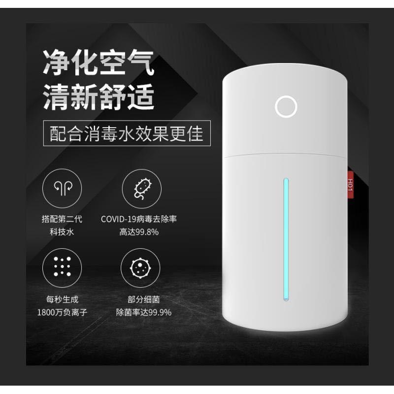 新款直销跨境加湿器车载办公室居家静音小型卧室桌面负离子雾化器