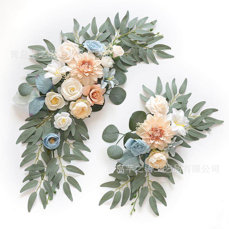 新款直销跨境热销婚礼仿真花迎宾花指示牌花桌花摄影装饰婚庆用品