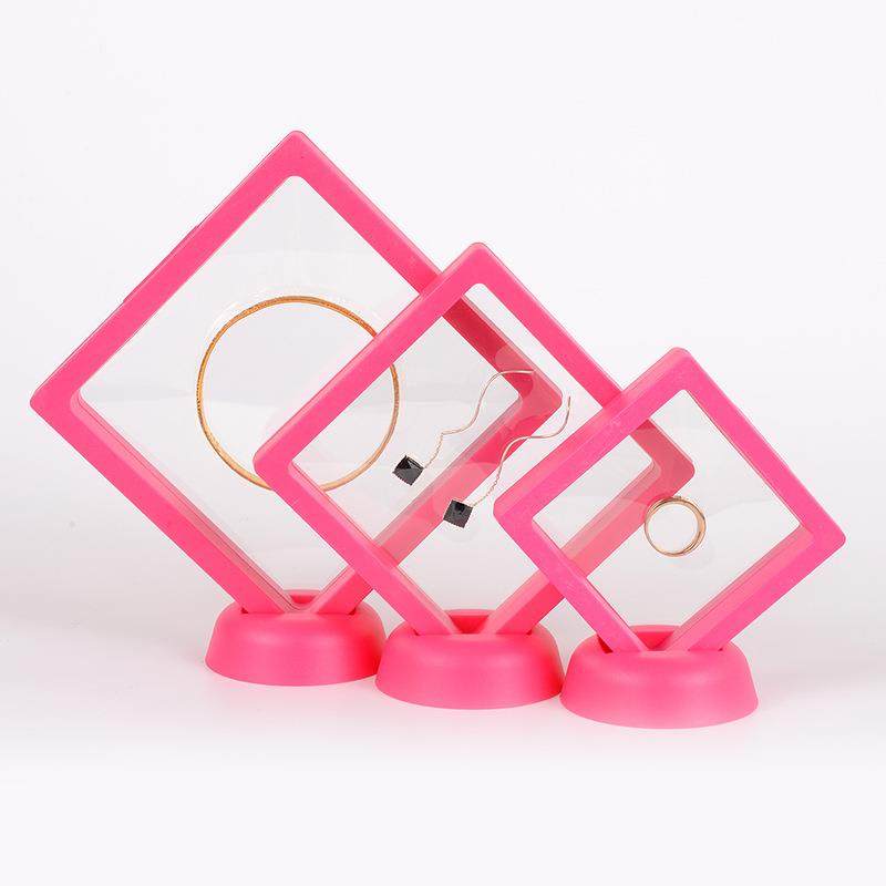 新款直销珠宝首饰收纳展示悬浮盒 小商品礼品穿戴甲饰品防尘透明P