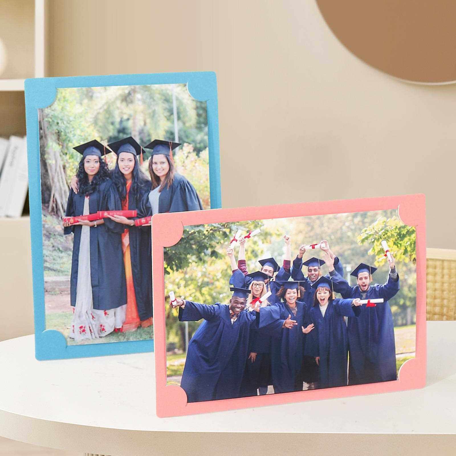 新款直销跨境6寸7寸纸相框带支架摆台卡纸画框装裱儿童画作品照片