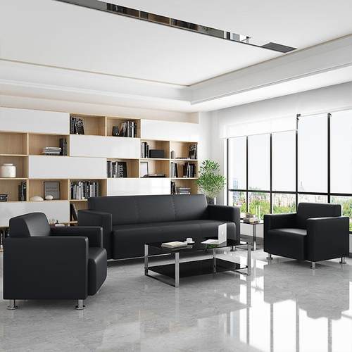 新款直销办公沙发时尚会客商务接待小型家具椅子办公室茶几组合现