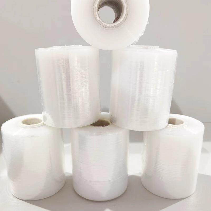 新款直销工厂现货电线膜外卖PE缠绕膜蔬菜捆扎打包膜小卷拉伸膜工