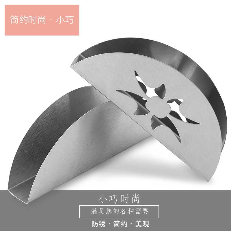 新款直销扇形餐巾座创意纸巾座 餐巾架不锈钢西式餐巾座 纸巾夹