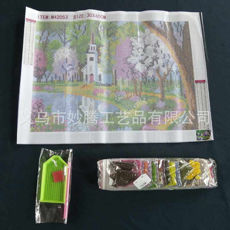 新款直销亚马逊速卖通diy小河风景满钻十字绣贴钻钻石画工厂来图,居家布艺,其他/配件/DIY/缝纫,淘宝优惠券,粉丝福利购,淘宝优惠卷