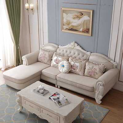 新款直销欧式沙发客厅欧式转角沙发小户型皮艺沙发家具组合套装20