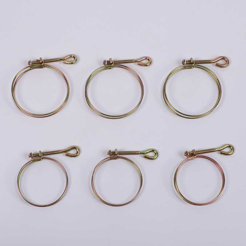 新款直销手柄镀锌双钢丝喉箍卡扣卡箍固定圈大号手拧水管管夹抱箍