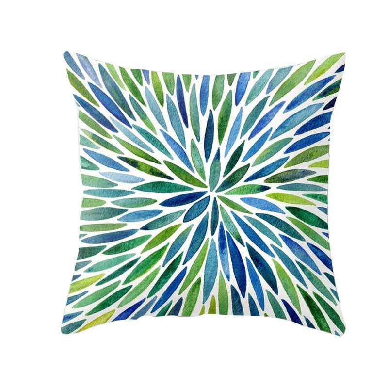 新款直销简约抽象几何艺术桃皮绒靠枕 时尚舒适居家沙发腰部靠垫