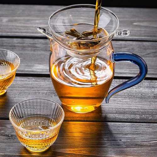 新款直销彩色把手公道杯高硼硅透明玻璃企鹅公杯办公室功夫茶具分