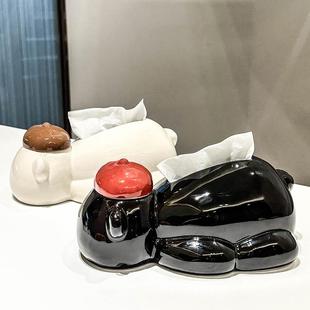 直销奶油风纸巾盒客厅高档轻奢创意茶几抽纸盒家用可爱卡通餐 新款
