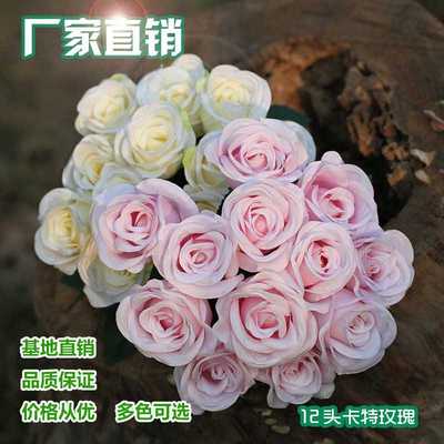 新款直销玫瑰花束人造仿真花绢花手工花婚庆手捧花家居装饰8