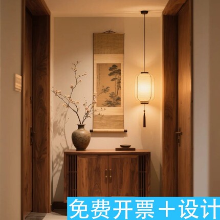 侘寂风中古复古风玄关布置新中式禅意风设计美学店铺橱窗茶馆布置