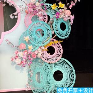 南洋风竹编艺装饰摆件花材