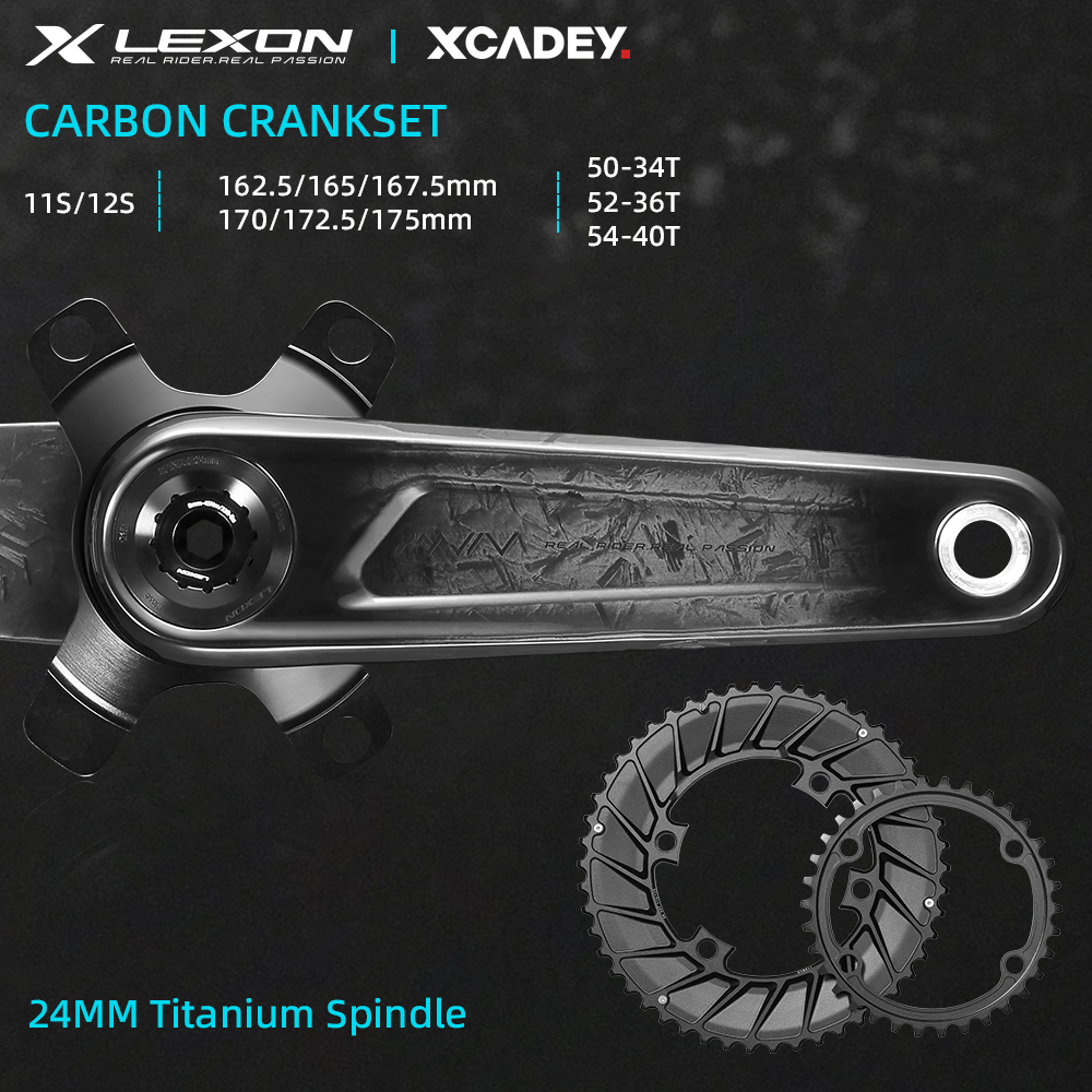 碳纤维双盘曲柄组，24钛合金轴心