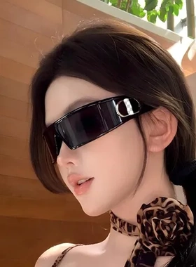 发箍时尚女辣妹未来感2025墨镜太阳镜新款眼镜男高级感二合一