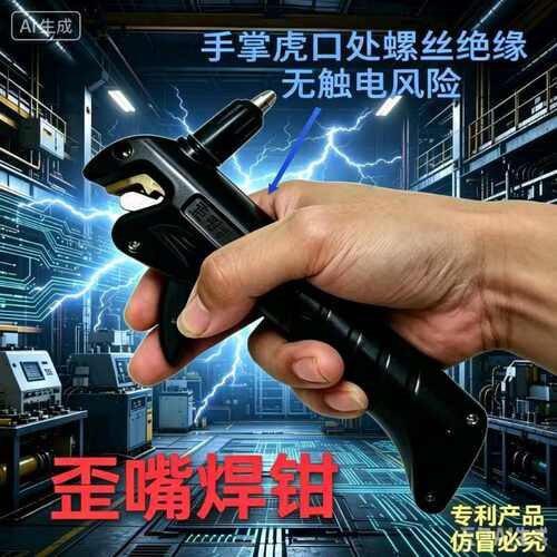新型焊钳歪嘴400安功率优质黄铜精简便捷小巧型可敲击款新型焊把