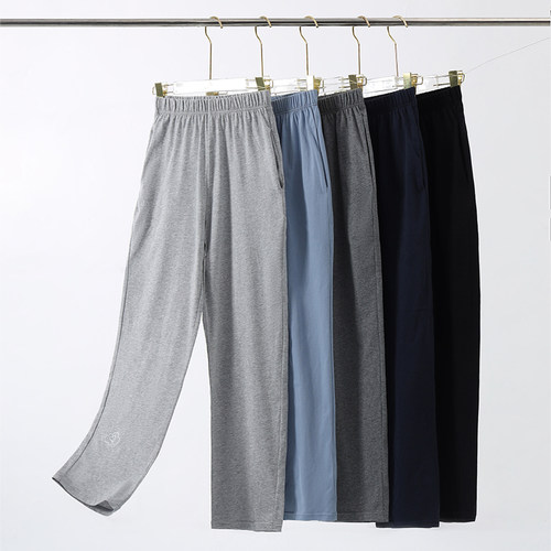 纯棉睡裤男士春夏季休闲居家长裤