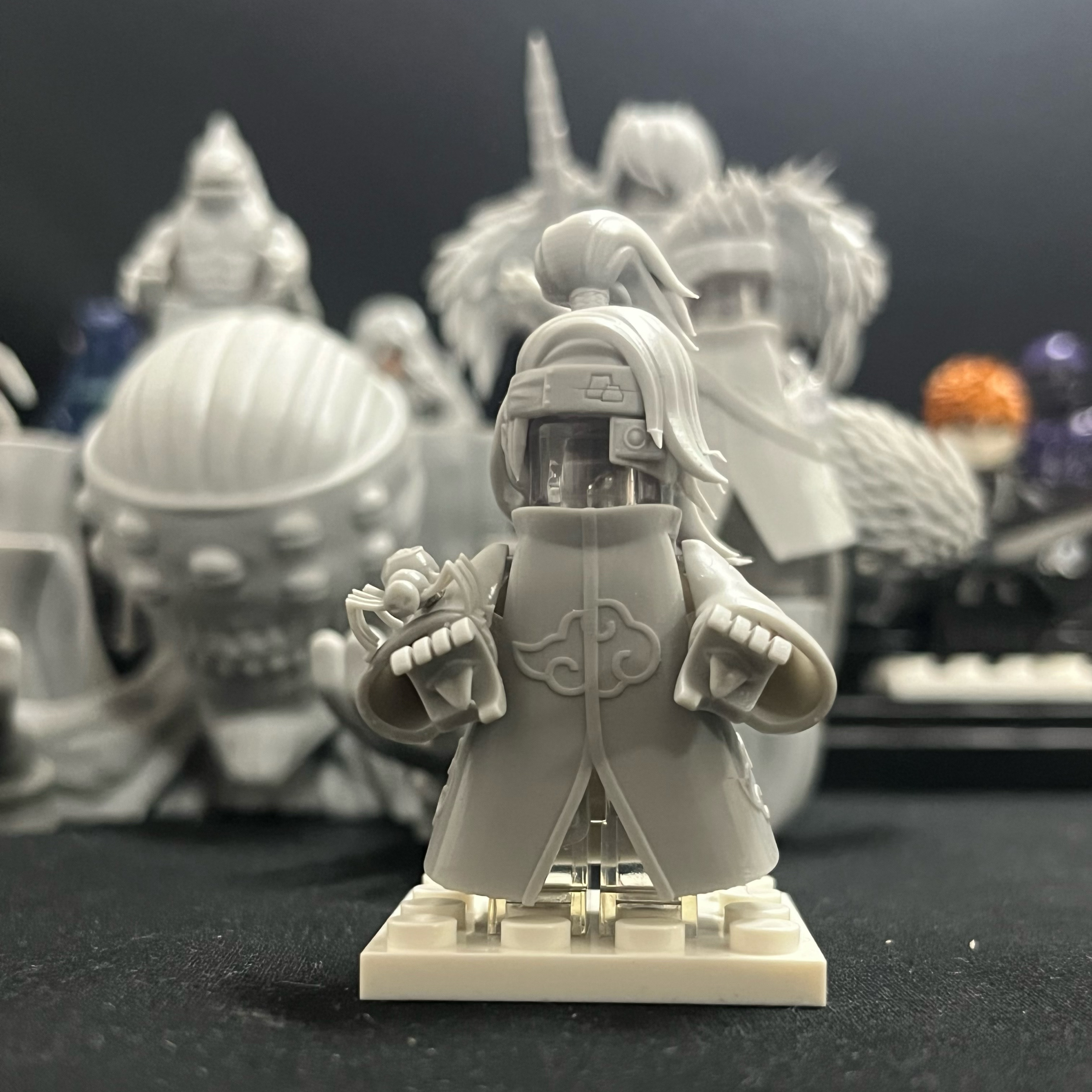 火影忍者系列晓组织迪达拉粘土第三方3D打印积木人仔玩具手办白模