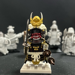 日本武士系列幕府将军武田信玄3D打印积木人仔玩具游戏兼容国产模