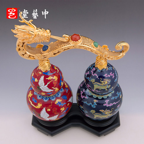 中艺堂景泰蓝金属蓝釉彩瓷