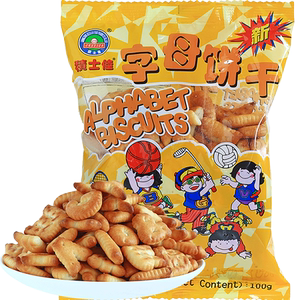 积士佳字母饼干abc英文老式数字饼8090后童年怀旧零食儿童节