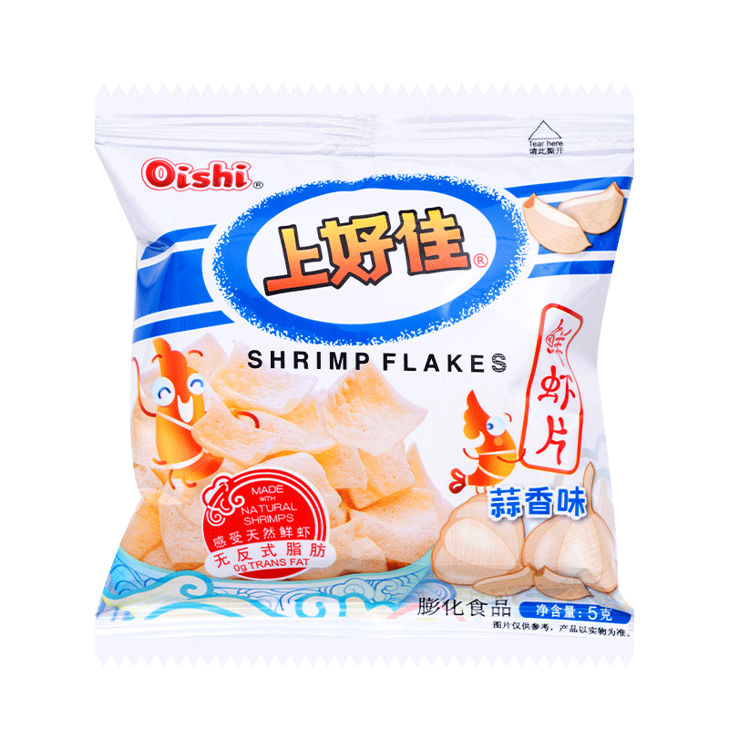 上好佳鲜虾片蒜香味薯片小包装