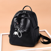 百搭时尚 双肩包女2024新款 潮韩版 软皮女士背包网红旅行书包女小包