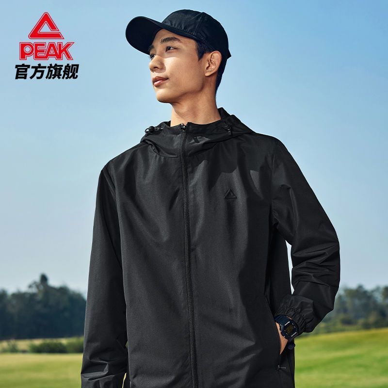 匹克驭水科技外套男士梭织防泼水防风运动风衣连帽上衣男DF251071