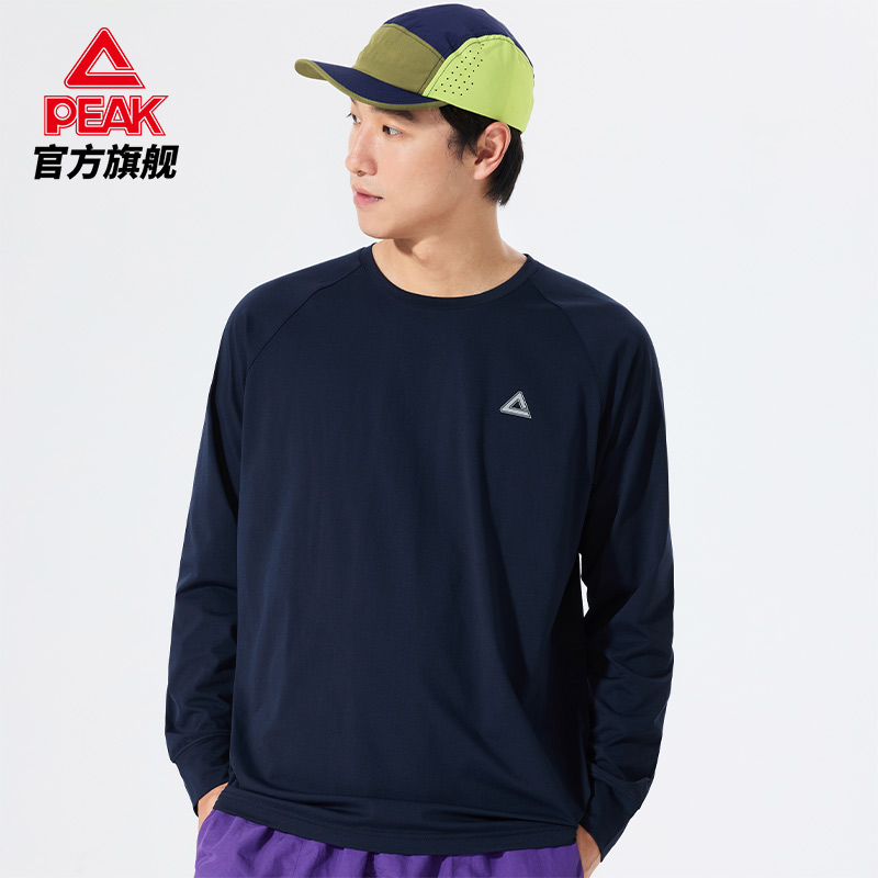 匹克采风丨速干防晒T恤长袖男秋冬新款卫衣跑步服休闲骑行上衣女