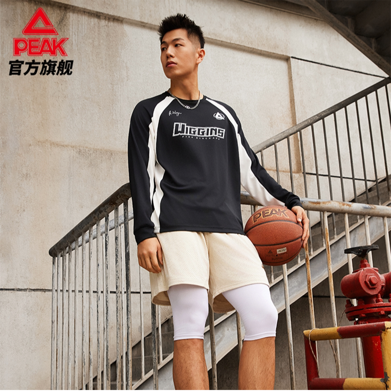 匹克运动投篮服长袖男女同款秋冬季休闲舒适透气速干健身跑步上衣