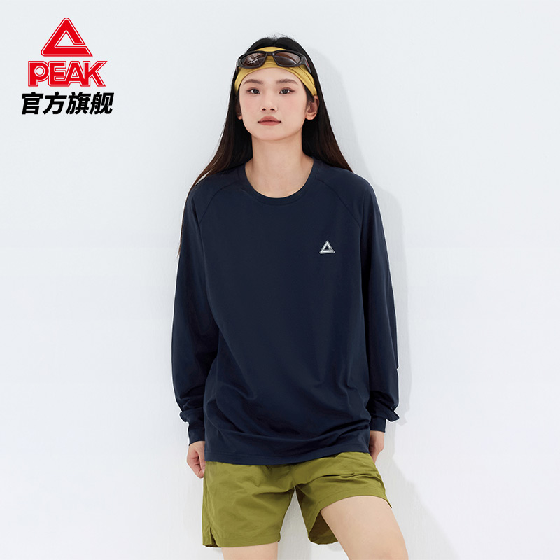 匹克采风丨速干防晒T恤长袖男秋冬新款卫衣跑步服休闲骑行上衣女