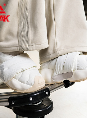 匹克态极云大三角面包鞋冬季新品男一脚蹬拖鞋女棉鞋休闲运动鞋