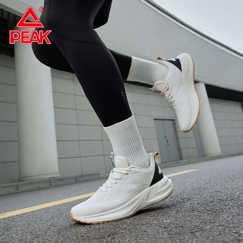 匹克态极御水跑步鞋男鞋秋新款皮面防泼水软底缓震耐磨训练运动鞋
