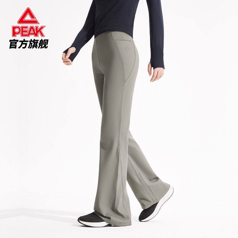 匹克运动裤女新款高腰显瘦喇叭裤微喇加绒瑜伽裤休闲马蹄裤女裤
