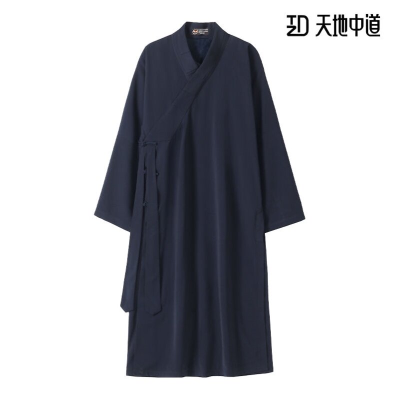 特卖冬季加绒道袍厚料挂绒里长袍道士服装男三清领三宝领斜领道服