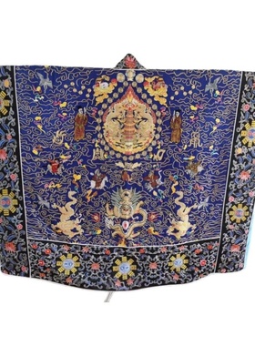 特卖宝蓝色复原清代老法衣道家高功法衣道士服班衣霄台衣经衣道袍