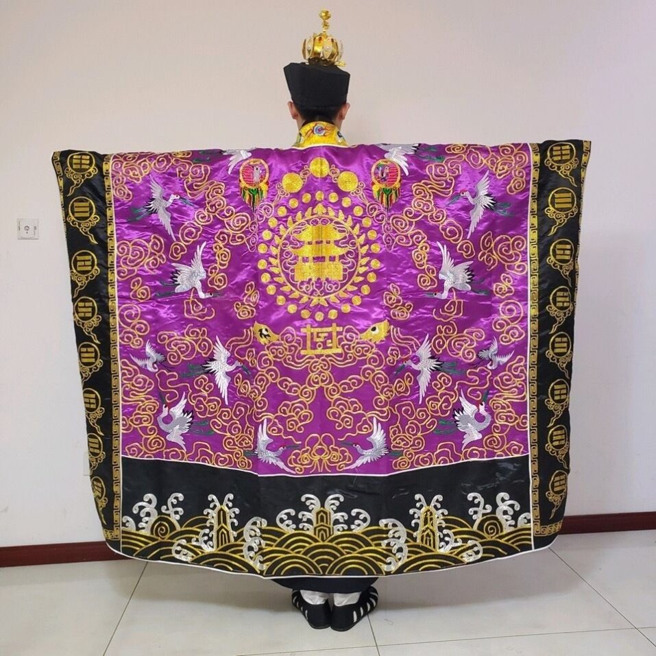 特卖薄款金线仙鹤法衣高功绛衣法太极服