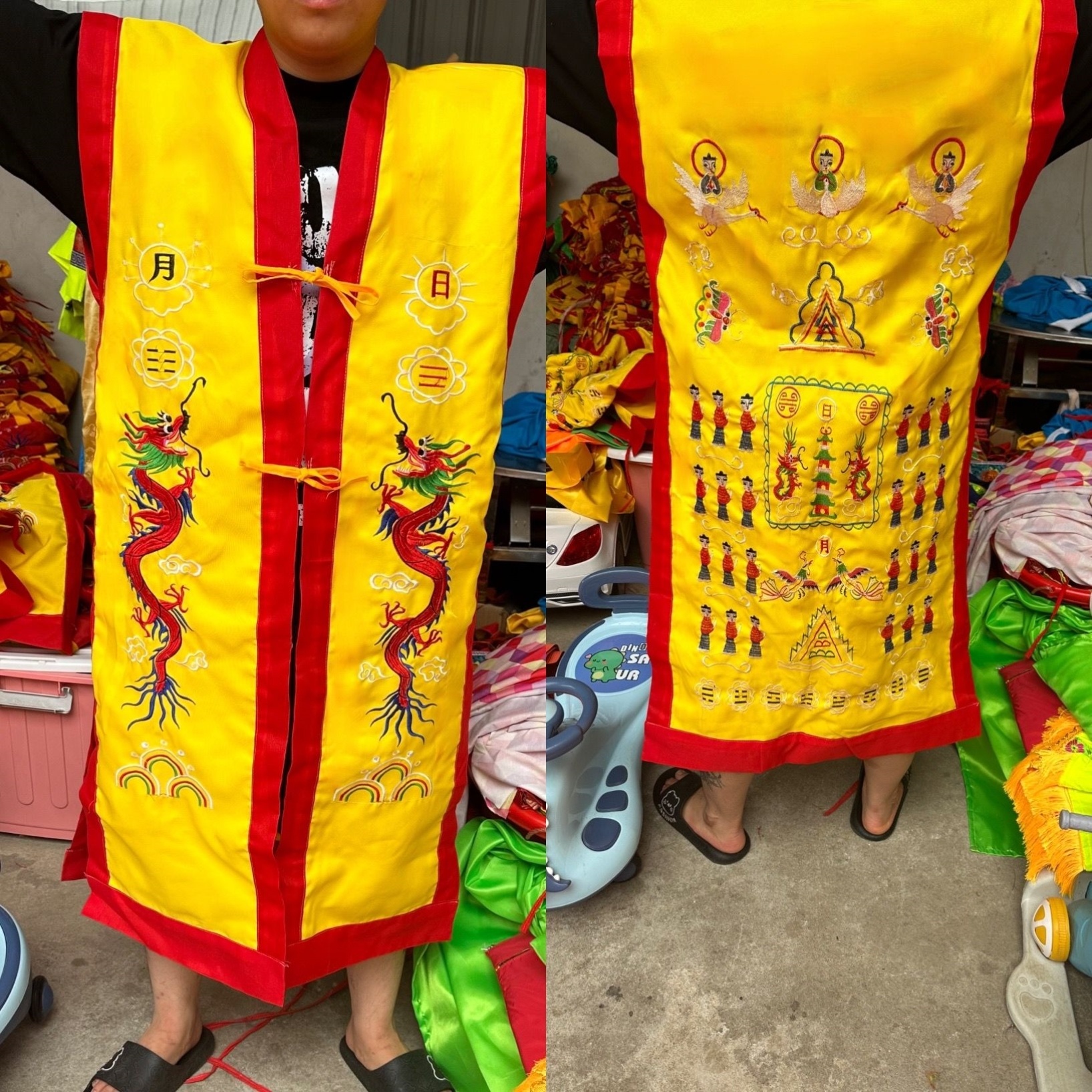 特卖二十四真人双龙道服道家降衣道士法衣用品道袍刺绣功法红色八