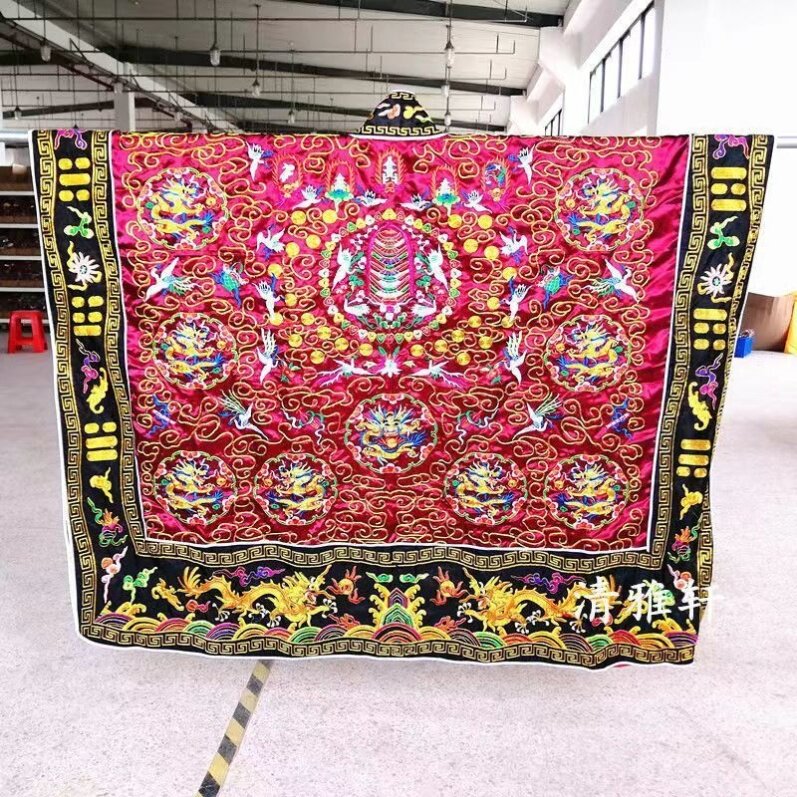 特卖道家法衣高功衣九龙衣降衣金丝线 道士道袍道服双龙衣 缎布厚