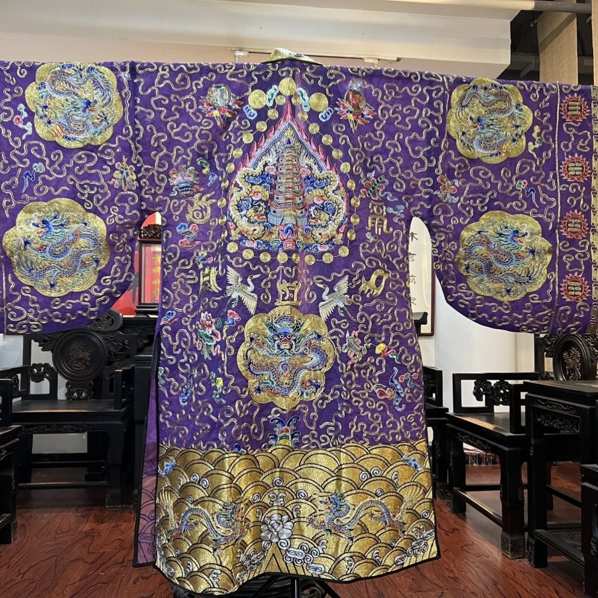 特卖道士服夏季轻薄纱料全金仿手工五龙道家高功法衣降衣道袍多色