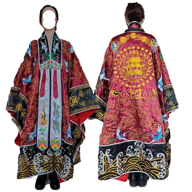 特卖金线仙鹤衣道家用品仙鹤塔衣团鹤衣道袍道士服九龙道袍缎布龙