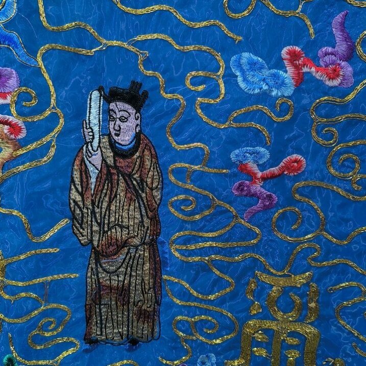 特卖宝蓝色纱款复原清代老法衣道家高功法衣道士服班衣霄台衣经衣