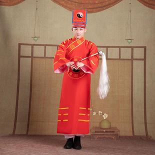 特价道士服装男道袍用品女帽子全套法坛茅山道场法事法衣高功崂山