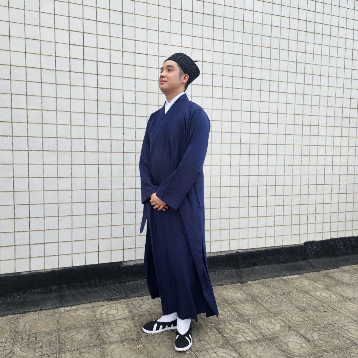 特卖长丝棉长袍垂感好凉爽夏季道袍长衫道袍舒适道服黑色藏蓝色道