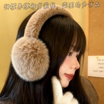 白色耳罩女冬季可爱毛绒茸耳套防冻耳包保暖东北骑车防寒护耳捂子